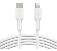Belkin Boost Charge Cable USB-C a Lightning (Cable de Carga Rápida para iPhone 14 y Modelos Anteriores) Cable con Certificación MFi (Blanco, 1 m)