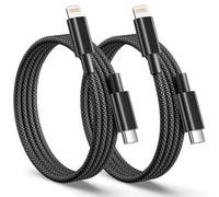 Cable USB C a Lightning [Certificado MFi],2Pack 1M Cable Cargador iPhone Carga Rapida Cable Lightning USB C Nylon iPhone Tipo C a Lightning Cable para Apple iPhone 14 Pro Max/14 Plus/13/12 Mini/11/XR