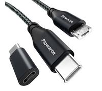 Cable USB C a Micro USB 5 M USB C a Micro USB Adaptador Android Cable de carga Compatible para Samsung Galaxy S20/S9/S9+/S10 Huawei HTC LG (negro)