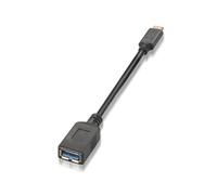 Cable USB-C a USB-A Hembra Aisens A107-0062 3A 5Gbps 15cm Negro OTG Thunderbolt 3