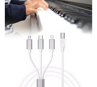 Cable USB C a USB B Midi 3 en 1: cable OTG tipo C de 1 m para iPhone, iOS, controlador de instrumentos musicales electrónicos, teclado de interfaz de audio (blanco)