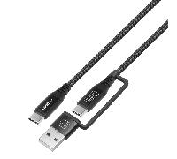CABLE USB-C A USB-C 1.8M COOLBOX 60W TRENZADO ADAPTADOR USB-A
