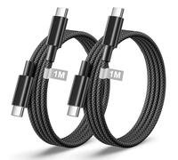 Cable USB C a USB C 2Pack 1M, 60W Cable USB C Carga Rápida Cable Tipo C Cable Cargador para Samsung S25 Ultra/S24/S23/S22,iPhone 16 15 Pro Max/16e/16 15 Plus,iPad Pro/Air/Mini 7 6,Google Pixel,Xiaomi