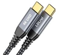 Cable USB C a USB C 3.1 Gen 2, LDLrui 4K para monitor de salida de vídeo con 100 W PD carga rápida, transferencia de datos de 10 Gbps, para MacBook Pro, iPad Pro, Galaxy S21, pantallas 4K,6 pies