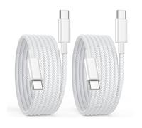 Cable USB C a USB C 3M 2Pack,60W Cable USBC Carga Rapida para iPhone 17/16/15/15 16 Pro Max/15 Plus, Macbook, iPad Pro/Air,60W Cable Cargador Tipo C Trenzado Nylon cable iPhone 15 16 CABLE USBC A-pple