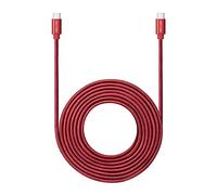 Cable USB C a USB C 4.6M 60W Suministro de energía Cable de cargador tipo C extralargo y extremadamente duradero Compatible con MacBook Pro/Galaxy S20/Switch/Pixel/LG y otros cargadores USB C (Rojo)