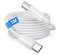 Cable USB C a USB C Carga Rapida 3M, 100W Cable usb c carga rapida para iPhone 16/15/15 16 Pro Max/15 16 Plus, Macbook, iPad,Sam-sung ,Xiaomi,cables Cargador Tipo C carga rapida Nylon cables Tipo C