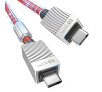 Cable USB C a USB C de 20 Gbps 240 W, Cable USB 3.2 Gen 2x2, Cable de carga PD3.1 de 240 W 48 V/5 A, Cable de vídeo Displayport 4k, carga rápida Transferencia de datos de 20 Gbps 0,5 m, rojo