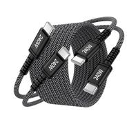 Cable USB C a USB C de 240 W de 3 pies, paquete de 2 cables de carga | Cable USB C a USBC, cable de carga rápida tipo C para iPhone Duo/18 Pro/17 16 15 Pro Plus Pro Max/17e/16e/iPad Pro/Air
