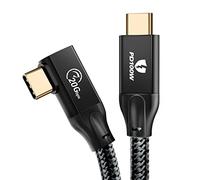 Cable USB C a USB C en ángulo recto de 1.5 pies, iDsonix 3.2 Gen 2 USB-C - Salida de video 4K 60HZ 20Gbps tipo C Date Trandfer Cable de carga rápida para MacBook Pro, iPad Pro, Samsung..