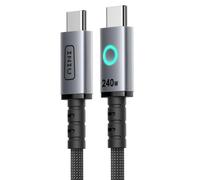 Cable USB-C a USB-C INIU Leopard Magnético 1,2 m Trenzado 240 W Negro