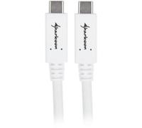 Cable USB C a USB C Sharkoon 0,5 m USB 3.2 Gen 1 Blanco