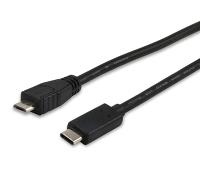 Equip 12888407 - Cable USB (1 m, Micro-USB B, USB C, 2.0, Male Connector/Male Connector, Negro)
