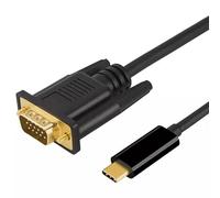 Cable USB C a VGA tipo C a VGA adaptador convertidor HD chapado en oro de 15 pines Thunderbolt 3 macho a macho 1080P compatible con iPhone 15, iPad Pro, MacBook Pro/Air 2023, Samsung, Dell XPS,