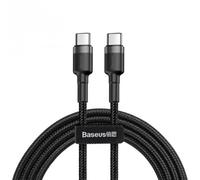 Cable USB C Baseus Cafule 1 m 60W Trenzado Transferencia 0,48 Gbit/s Negro Gris