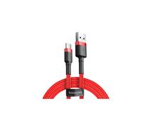 Cable USB-C Baseus de 2 m, color rojo.