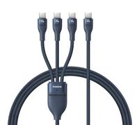 Cable USB-C Baseus Flash Series Azul carga rápida 100W 1,5 m trenzado