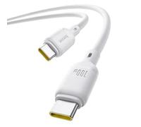 Cable USB-C Baseus Silky Series 100W 1m blanco silicona carga rápida