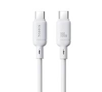 Cable USB-C Baseus Silky Series 2 metros 100 W silicona blanco carga rápida