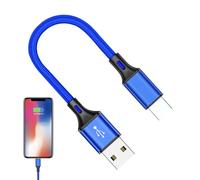 Cable USB C, cable de carga extralargo, 25 cm, cable de carga tipo C | Cable cargador de nailon largo y portátil de datos para casa, oficina de viaje