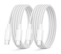 Cable USB C Carga Rapida 1M 2Pack, 60W Cable iPhone 17 16 15 Cable USBC a USBC Nylon cable Cargador Tipo C a Tipo C Cabo Type C cable para iPhone 16E/17 16 15 Pro Max/16 15 Plus,iPad,Xiaomi,Samsung