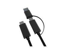 Cable USB-C con adaptador USB-A 3.0 1m negro CAB0511