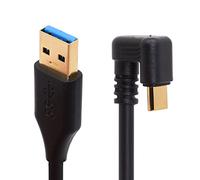 Cable USB C corto, cable USB tipo C 3A carga rápida en forma de U 180 grados ángulo USB tipo C cargador (20 cm)