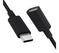 Cable USB C de 480 Mbps, Conmdex 9V 3A USB 3.1 Hembra a Macho Cable para Samsung S22, MacBook M2 Air M1 Pro Mac Mini, iPad Pro Mini, controlador HomePod PS5 y más, negro (6.6 pies/2 m)