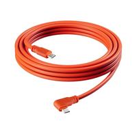 Cable USB C de 90 grados a USB C 5 m, cable de carga tipo C, cable de datos de 10 Gbps VR para transferencia de datos bidireccional con PD 60 W, cable de enlace para VR/cámara/Sony/Canon/Nikon/MacBook