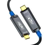 Cable USB C de fibra óptica, 30 m, 10 Gbps USB 3.2 Gen2 con chip German SiliconLine, transmisión a distancia sin pérdidas para máquina de visión, Logitech 4K, VR/AR, videoconferencia y sistemas