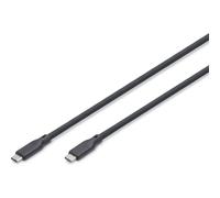 Cable USB-C Digitus 1.5 m USB4 2.0 80 Gbps 240 W Silicón Negro