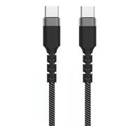Cable USB-C Ewent EC1098 Fabric PD100W 20Gbps 4K/120Hz 2m Negro/Blanco