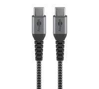 Cable USB-C Goobay 49303 2 m SuperSoft Textile USB 2.0 Gris Plata