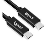 Cable USB-C IGGUAL 3.2 Gen2x2 100W 5A 4K 1m nylon