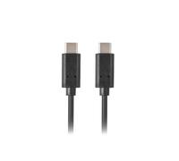 Cable USB C Lanberg CA-CMCM-31CU-0005-BK 0.5m USB 3.2 Gen 1 Contactos Oro Negro