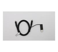 Cable USB-C - LENOVO - FRU03X7470 - Negro - Transferencia de datos - Con dongle