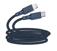 Cable USB C/Lightning - JUST GREEN - 2 m - Reciclable - Carga y sincronización - Algodón