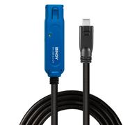 Cable USB C Lindy 43381 8m USB 3.2 Gen 1 5Gbps Macho/Hembra Níquel/Dorado Negro/Azul