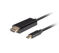 LANBERG Male/Male USB-C to HDMI Cable 4K 60HZ 1M Black