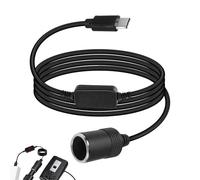 Cable USB C Macho a Encendedor Cigarrillos a 12V, Convertidor USB C a 12V Coche, Adaptador a Toma Cable de Alimentación para Cámara de Salpicadero, GPS, Luces LED, Dispositivos de Baja Potencia, 3.2M