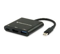 Conceptronic DONN01B base para portátil y replicador de puertos USB 3.2 Gen 1 (3.1 Gen 1) Type-C Negro