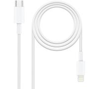 Cable USB-C Macho - Lightning iPhone Macho (50cm) - Nanocable
