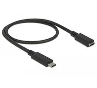 Cable USB C Macho - USB C Hembra (50cm) - DELOCK