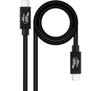 Cable USB-C Macho - USB-C Macho Negro (18 mts) - NANOCABLE