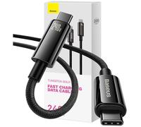 Cable USB-C Macho - USB-C Macho Tungsteno Oro Negro (2 metros) - BASEUS