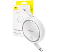 Cable USB-C Mini Retráctil Free2Draw - Carga Rápida USB-C 100W (Blanco) - BASEUS