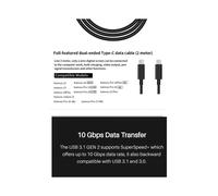 Cable USB-C Multifunción de 1 M para Pantallas Digitales Huion, Compatible con Kamvas Serie 12/13/16 Gen3