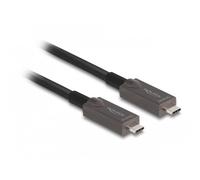 Cable USB-C óptico activo DeLock 5 m 4K DisplayPort 1.4 10 Gbps 60 W