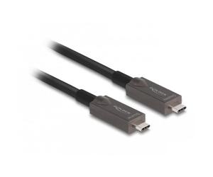 Cable USB-C óptico activo DeLock 5 m 4K DisplayPort 1.4 10 Gbps 60 W