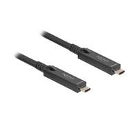 Cable USB-C óptico activo DeLOCK 84255 5 m USB 3.2 Gen 2 10 Gbit/s Negro